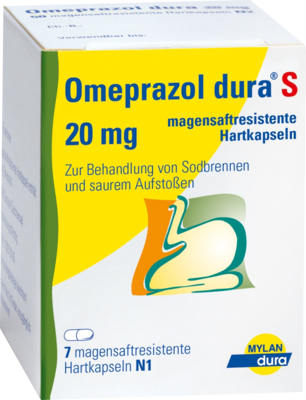 OMEPRAZOL dura S 20 mg magensaftresist.Hartkapseln - 7St