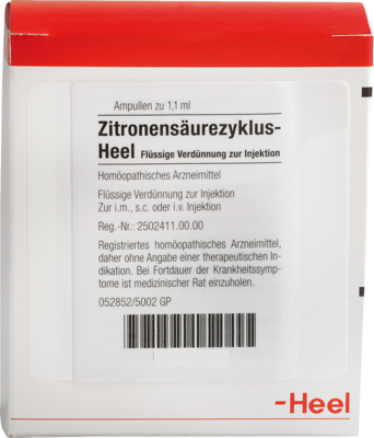 ZITRONENSÄUREZYKLUS Heel Ampullen - 100St