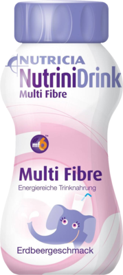NUTRINIDRINK MultiFibre Erdbeergeschmack - 32X200ml - Nahrungsergänzung