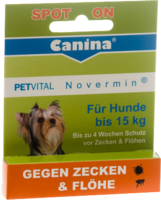 PETVITAL Novermin flüssig f.Hunde bis 15 kg - 2ml - Zecken, Flöhe & Co.