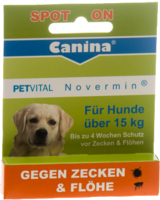 PETVITAL Novermin flüssig f.Hunde über 15 kg - 4ml - Zecken, Flöhe & Co.