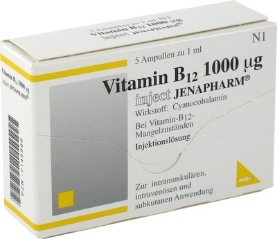 VITAMIN B12 1000 µg Inject Jenapharm Inj.-Lsg.Amp.
