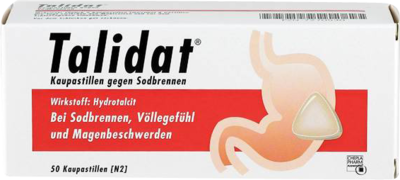 TALIDAT Kaupastillen gegen Sodbrennen - 50St - Entgiften-Entschlacken-Entsäuern