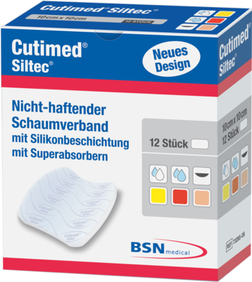CUTIMED Siltec Schaumverb.10x20 cm nicht haftend - 12St