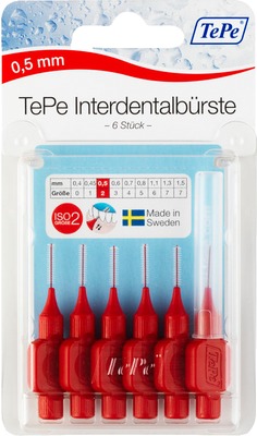 TEPE Interdentalbürste 0,5mm rot