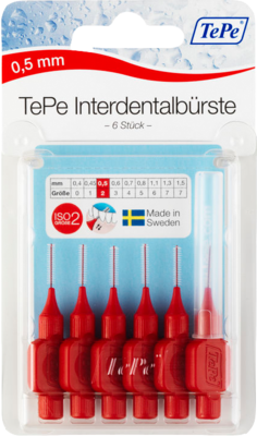 TEPE Interdentalbürste 0,5mm rot - 6St