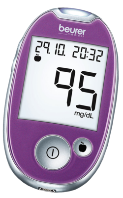 BEURER GL44 Blutzuckermessgerät mmol/l lila - 1St