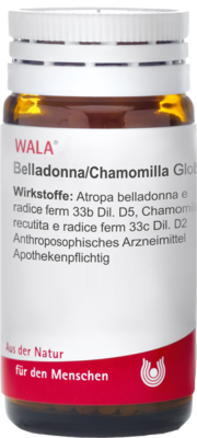BELLADONNA CHAMOMILLA Globuli - 20g