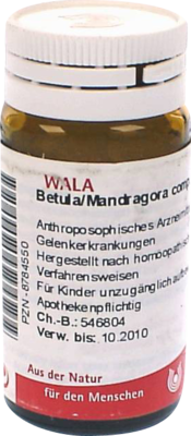 BETULA/MANDRAGORA comp.Globuli - 20g