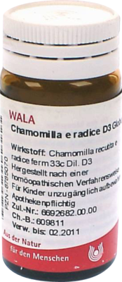 CHAMOMILLA E radice D 3 Globuli - 20g