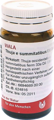 THUJA E SUMMITATIBUS D 6 Globuli - 20g