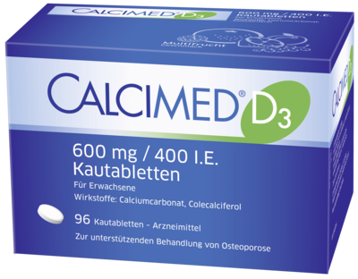 CALCIMED D3 600 mg/400 I.E. Kautabletten - 96St - Calcium & Vitamin D3