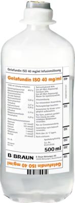 GELAFUNDIN ISO 40 mg/ml Ecoflac plus Infusionslsg. - 10X500ml
