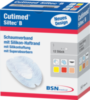 CUTIMED Siltec B Schaumverb.10x10 cm m.Haftr. - 12St
