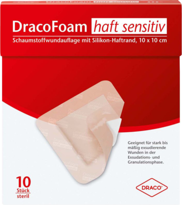 DRACOFOAM Haft sensitiv Schaumst.Wund.10x10 cm - 10St