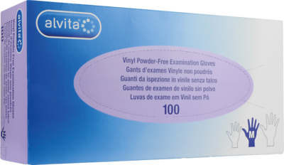 ALVITA Vinyl Unt.Handschuhe unsteril puderfrei M - 100St