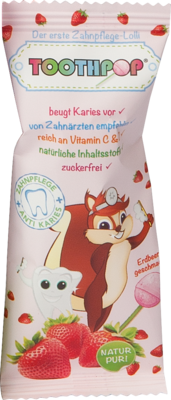 TOOTHPOP Zahnpflege-Lolli Erdbeergeschmack - 1St
