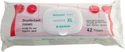 MELISEPTOL Wipes sensitive XL - 42St