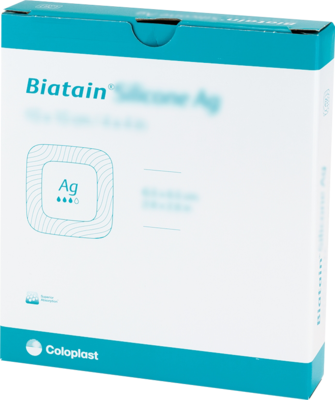 BIATAIN Silicone Ag Schaumverband 10x10 cm - 5St