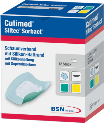 CUTIMED Siltec Sorbact B PU-Verb.10x10cm - 12St