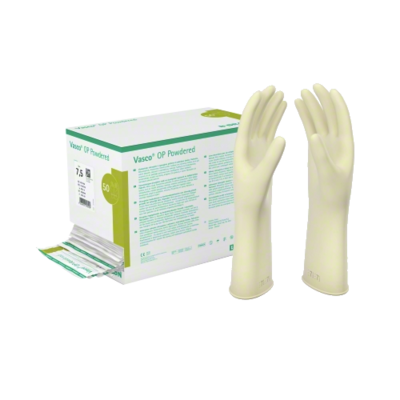VASCO OP Powdered Handsch.Latex Gr.7,0 naturweiß - 2X50St