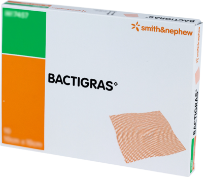 BACTIGRAS antiseptische Paraffingaze 10x10 cm - 10St