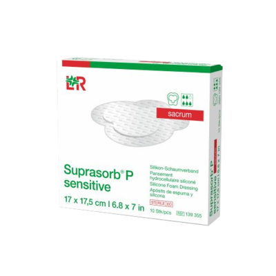 SUPRASORB P sensitive PU-Schaumv.sacr.bor.17x17,5 - 10St