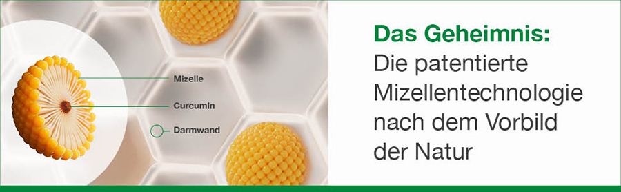 curcumin-Loges mit patentierter Mizellentechnologie