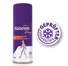 fisiocrem Spray Active Ice mit sofortigem Kälteeffekt. 