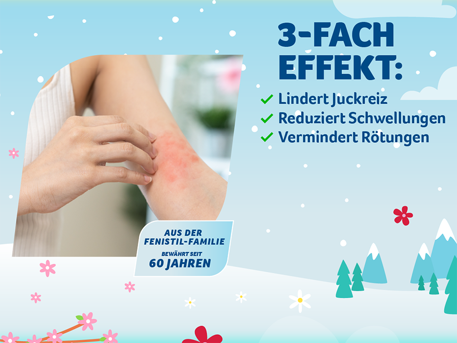3-Fach Effekt: Lindert juckreiz, Reduziert Schwellungen, Vermindert Rötungen