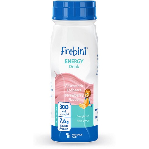 FREBINI Energy Drink Erdbeere Trinkflasche - 4X200ml - Babynahrung
