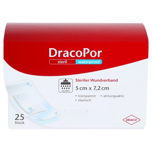 DRACOPOR waterproof Wundverband 5x7,2 cm steril