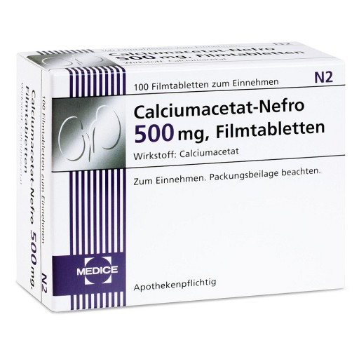 CALCIUMACETAT NEFRO 500 mg Filmtabletten