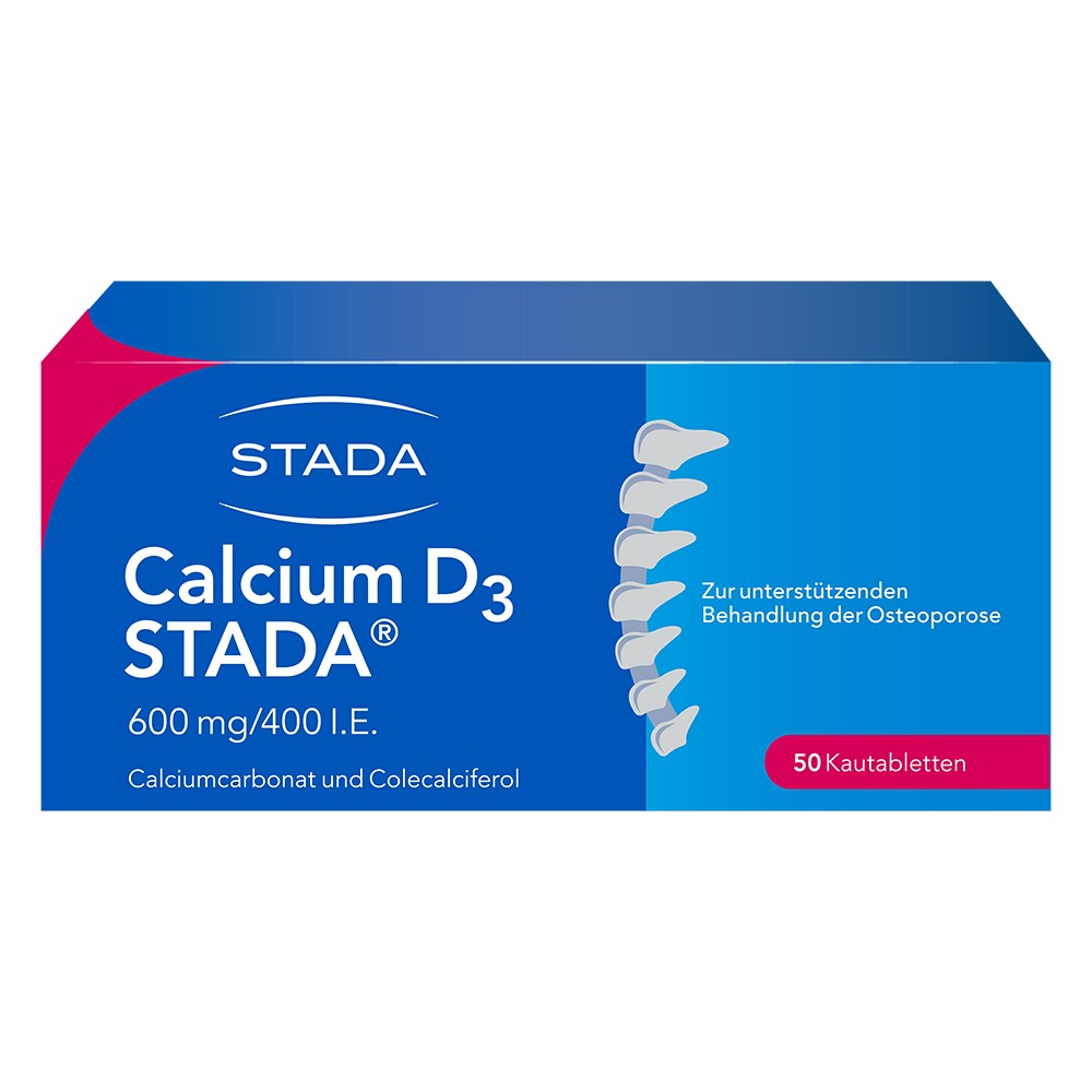 CALCIUM D3 STADA 600 mg/400 I.E. Kautabletten