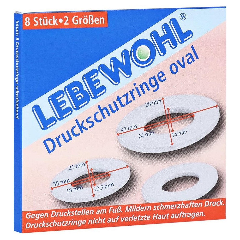 LEBEWOHL Druckschutzringe oval - 8St