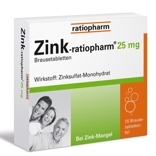 ZINK-RATIOPHARM 25 mg Brausetabletten