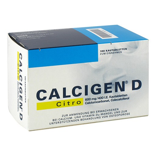 CALCIGEN D Citro 600 mg/400 I.E. Kautabletten