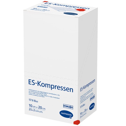 ES-KOMPRESSEN steril 10x20 cm 8fach - 25X2St - Wundversorgung