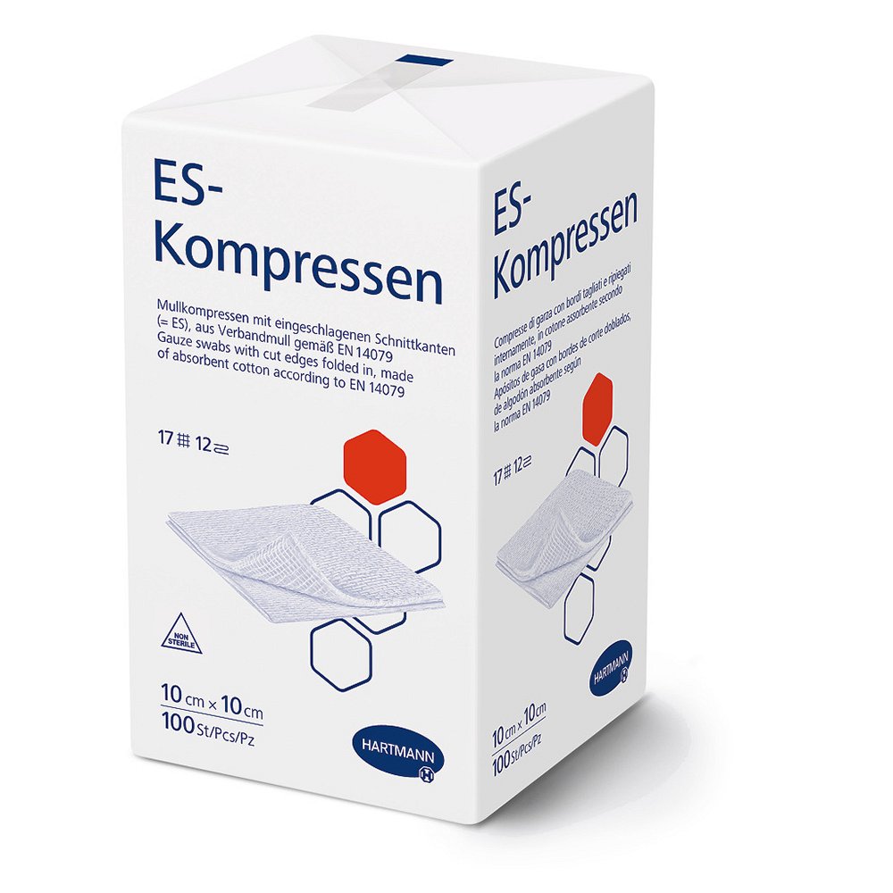 ES-KOMPRESSEN unsteril 10x10 cm 12fach