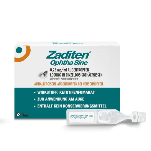 ZADITEN ophtha sine 0,25 mg/ml Augentr.Einzeldos.