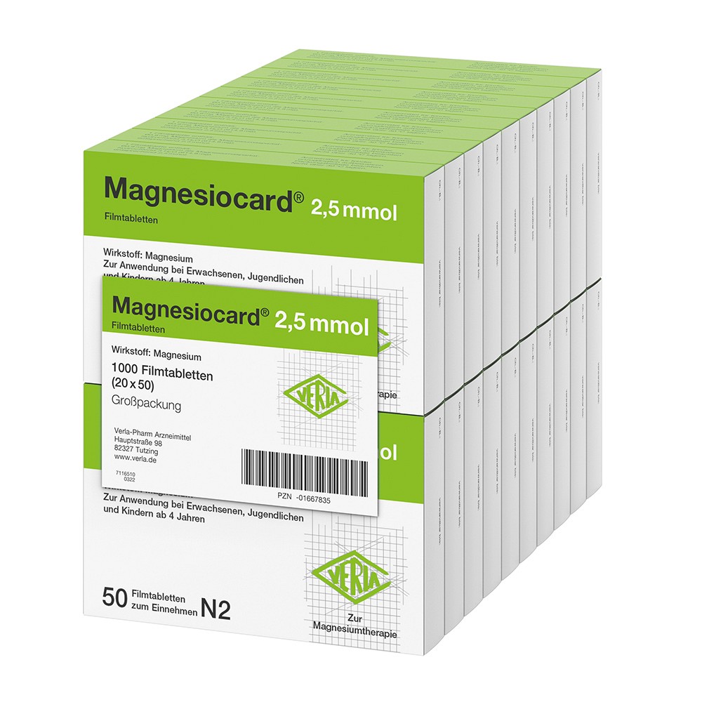 MAGNESIOCARD 2,5 mmol Filmtabletten - 20X50St