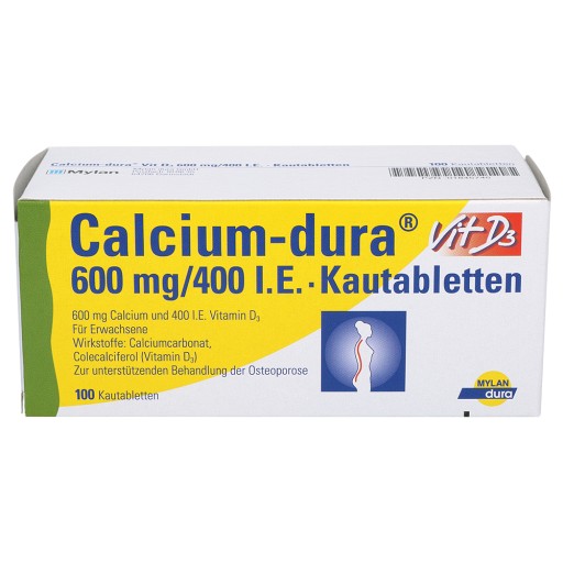 CALCIUM DURA Vit D3 600 mg/400 I.E. Kautabletten