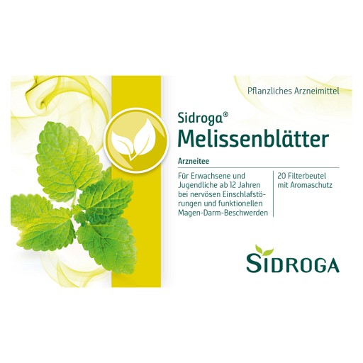 SIDROGA Melissenblätter Tee Filterbeutel - 20X1.5g - Schlafen & Beruhigung