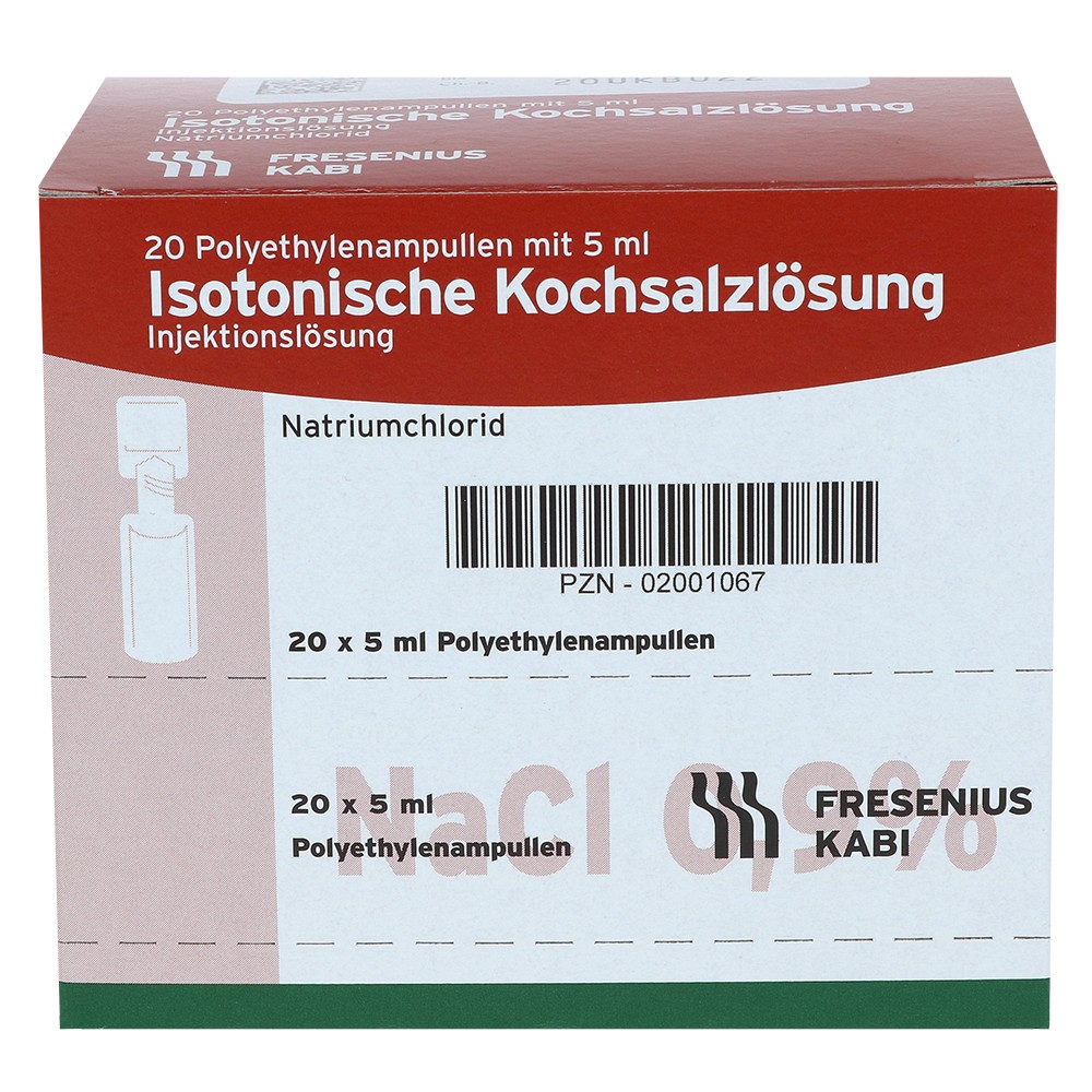 ISOTONISCHE Kochsalzlösung 0,9% Plastikampullen - 20X5ml - Kochsalzlösungen
