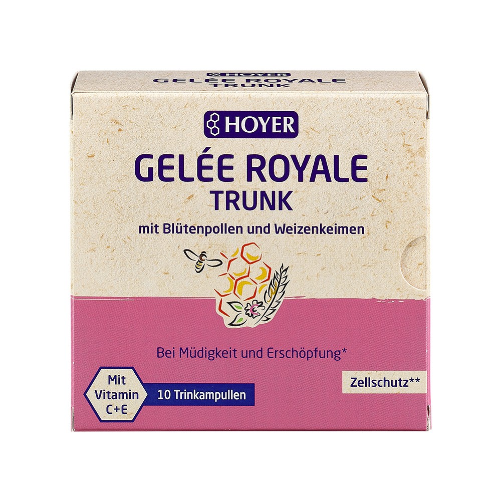 HOYER Gelee Royale+Blütenpollen+Weizenk.Trinkamp. - 10X10ml