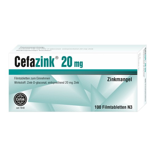 CEFAZINK 20 mg Filmtabletten