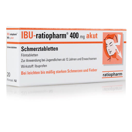 IBU-RATIOPHARM 400 mg akut Schmerztbl.Filmtabl. - 10St - Kopfschmerzen & Migräne