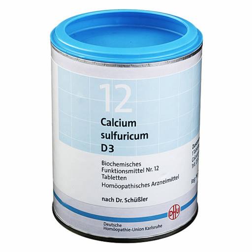BIOCHEMIE DHU 12 Calcium sulfuricum D 3 Tabletten - 1000St - DHU Nr. 11 & 12