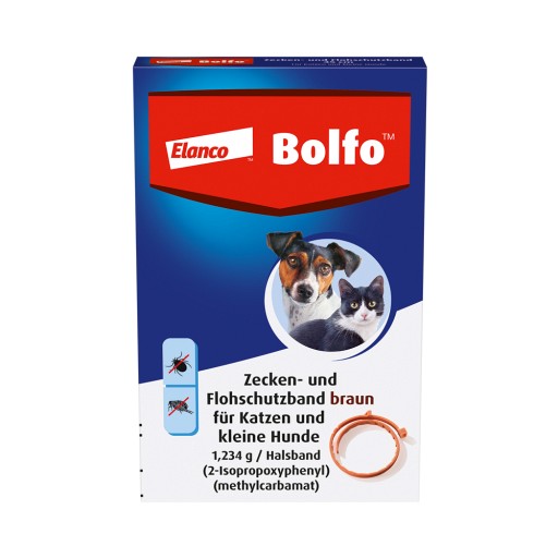 BOLFO Flohschutzband braun f.kleine Hunde/Katzen