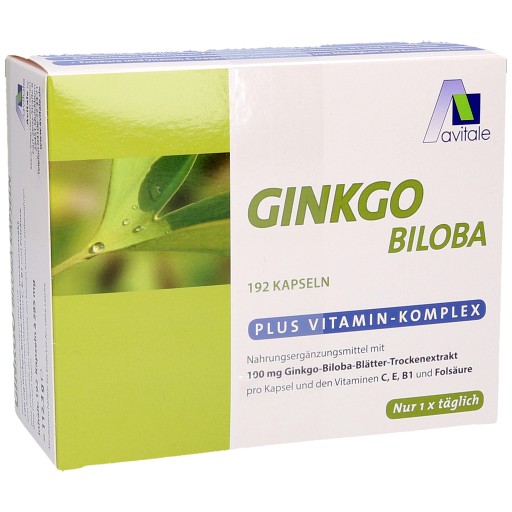 GINKGO 100 mg Kapseln+B1+C+E - 192St - Nahrungsergänzung